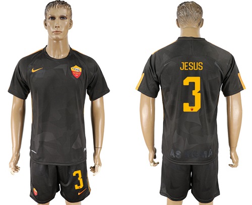 Roma #3 Jesus Sec Away Soccer Club Jersey